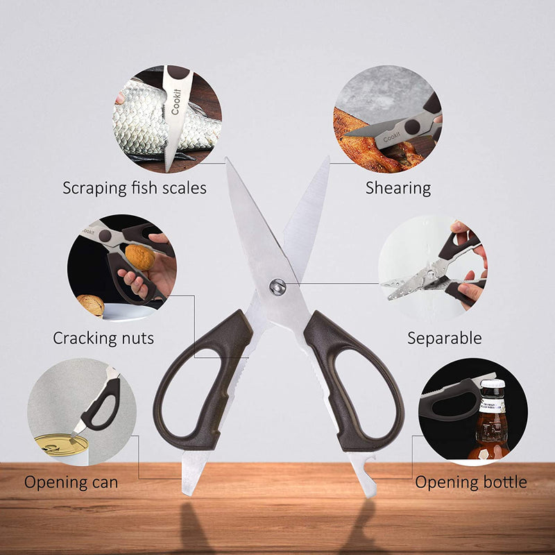 Kitchen Knife Sets, 15 Piece Knife Sets with Block for Kitchen Chef Knife Stainless Steel Knives Set Serrated Steak Knives with Manual Sharpener Knife Amazon Platform Banned Mostore.com