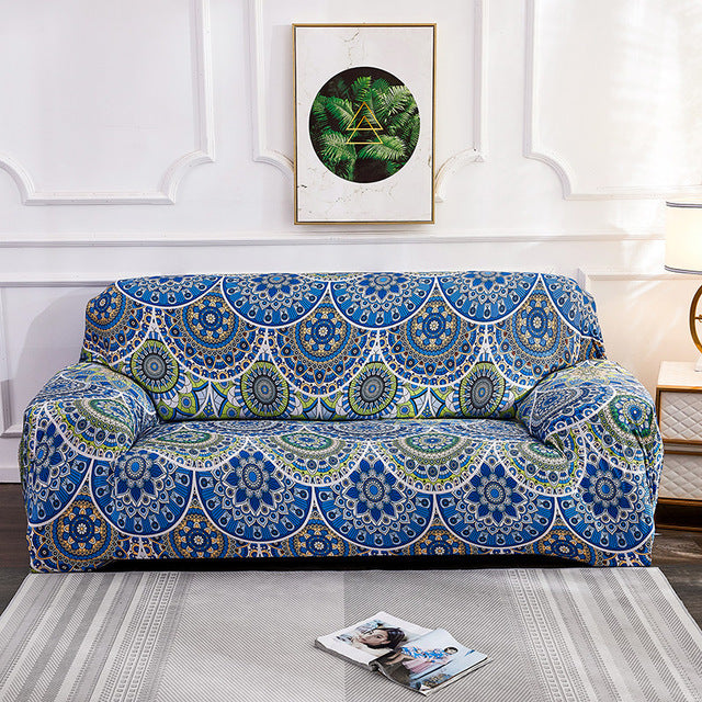 Bohemian style stretch all-inclusive sofa cover Mostore.com