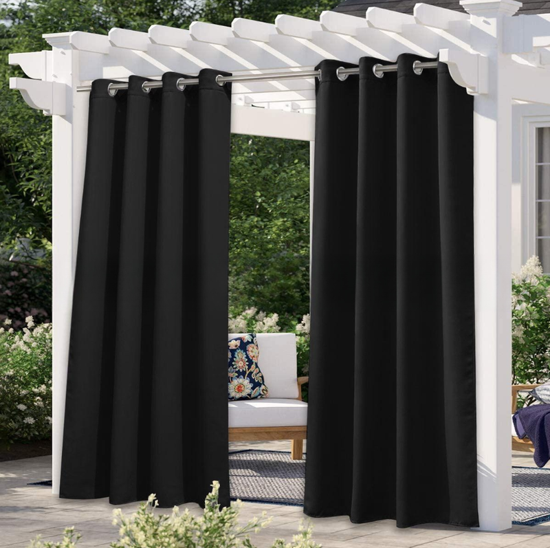 Solid Color Outdoor Waterproof And Sun Protection UV Protection High Precision Black Silk Shading Curtain CJ
