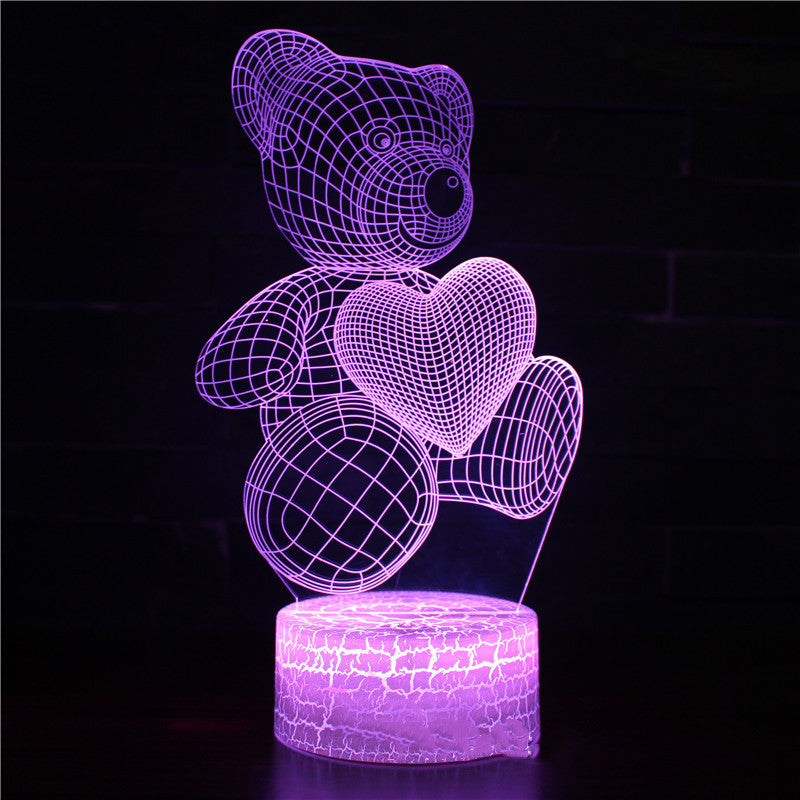 Love Bear Series 3D Light Creative Night Light LED Visual Light mostorepro.com