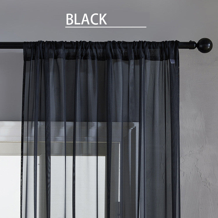 Modern And Simple Pure Color Cotton And Linen Window Screen CJ