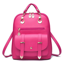 Female bag fashion PU leather dual-use backpack Mostore.com