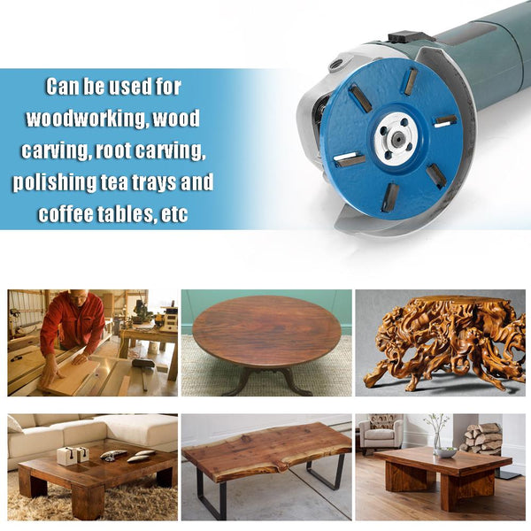 Meterk Six Teeth Power Wood Carving Disc Tool Milling Cutter For 16mm Aperture Angle Grinder Power Tool Accessories American Varieties