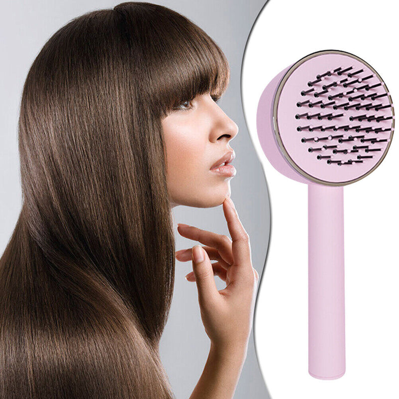 One-key Self-cleaning Hair Brush Anti-Static Airbag Massage Comb For Women Curly Hair Brush Detangling Hair Brush Mostore.com