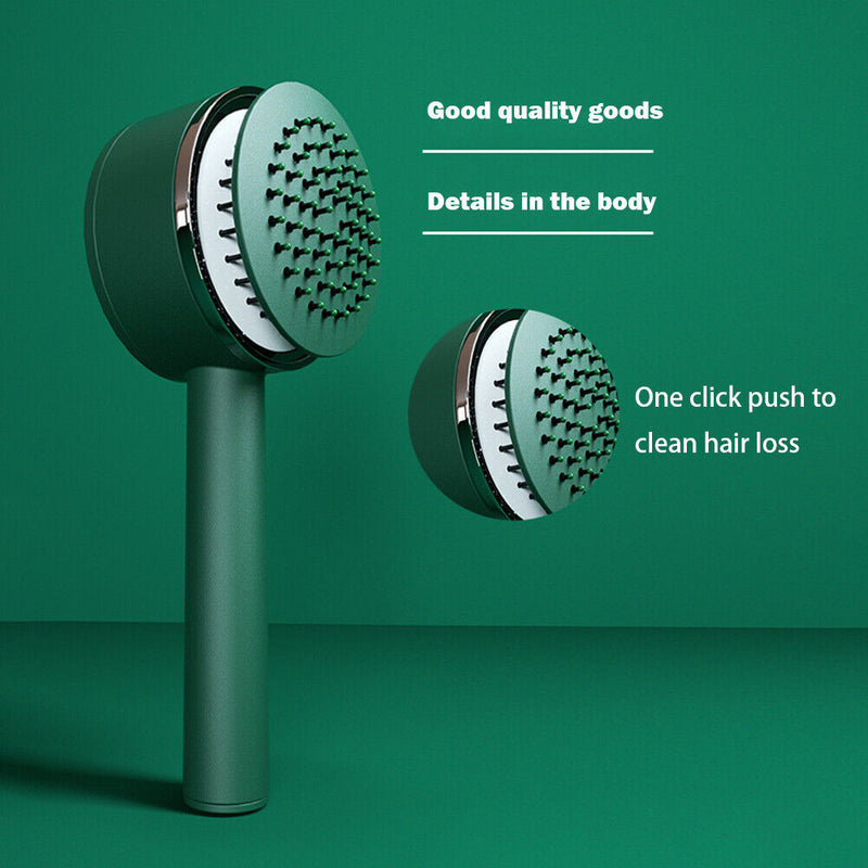 One-key Self-cleaning Hair Brush Anti-Static Airbag Massage Comb For Women Curly Hair Brush Detangling Hair Brush Mostore.com