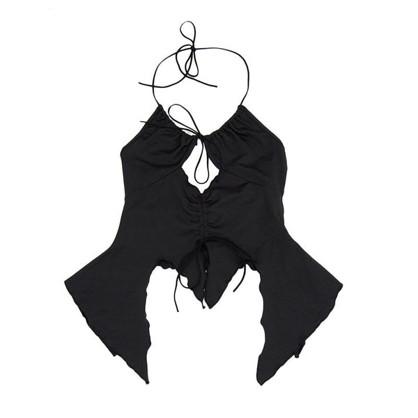 Summer New Women's Solid Color Slim-fit Chest-wrapped Halter Type Sling Small Tank Top Top