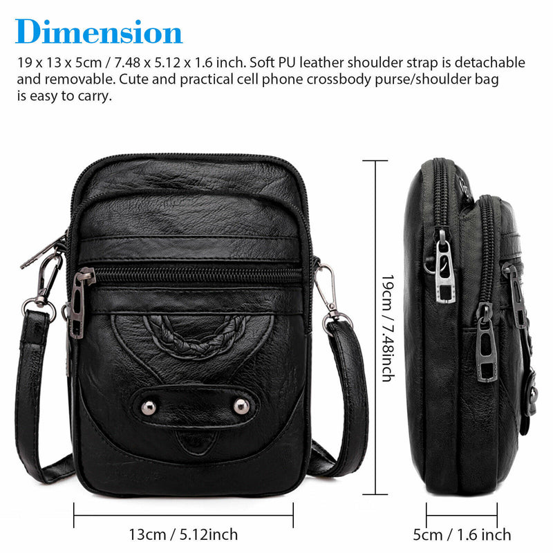 Small Cell Phone Purse Wallet Shoulder Bag Case Cross-body Pouch Handbag Women Mostore.com