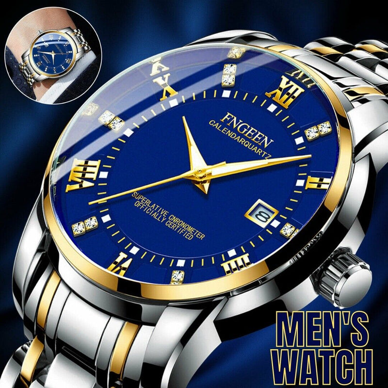 Stainless Steel Watch For MEN Quartz Luminous Classic Watches For Father Elderly Mostore.com
