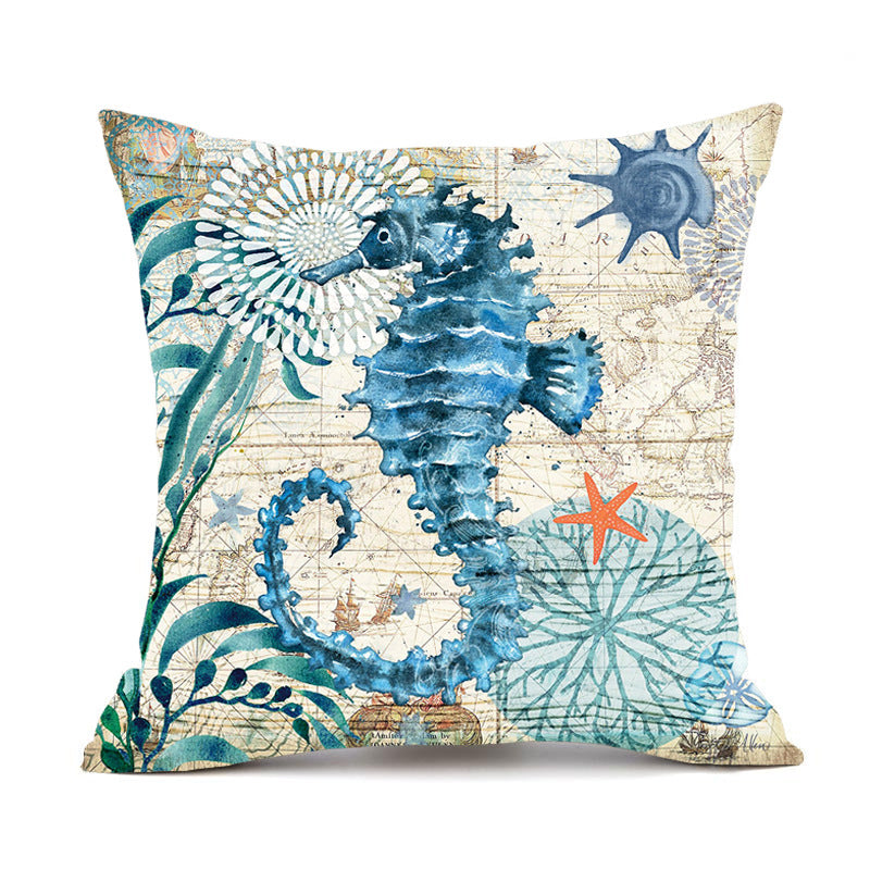 Cushion Covers Sea Turtle Printed Throw Pillow Cases For Home Decor Sofa Chair Seat Mostore.com
