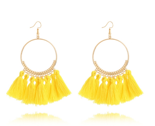 Big Round Drop Dangle Earrings Mostore.com
