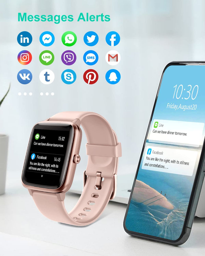 Smart Watch For IOS And Android Phones IP68 Waterproof Smartwatch Fitness Tracker Watch With Heart Rate Sleep Monitor Steps Calories Counter Mostore.com