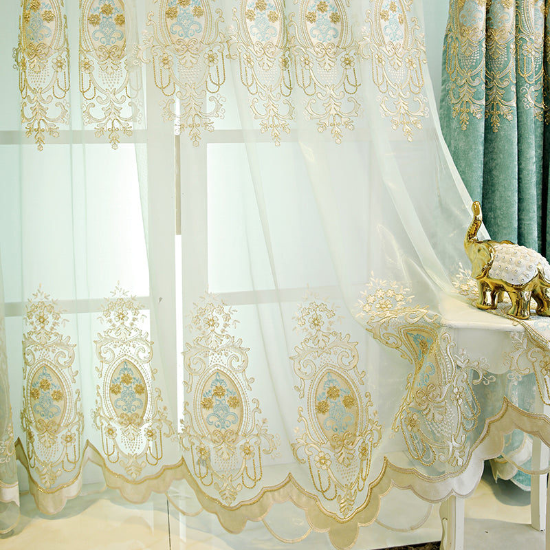 Bedroom Full Blackout Curtains Green New CJ