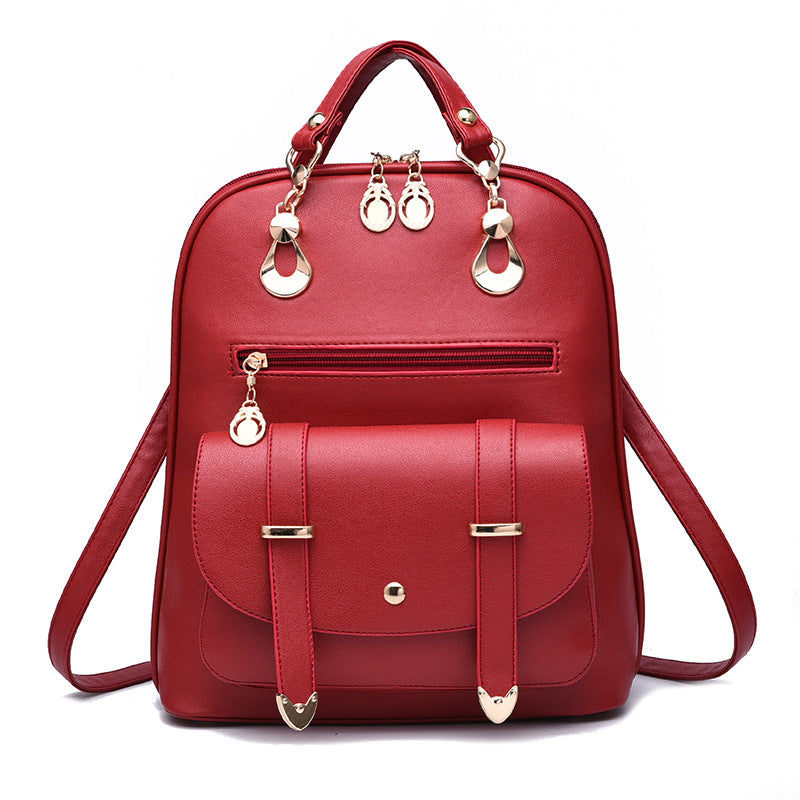 Female bag fashion PU leather dual-use backpack Mostore.com