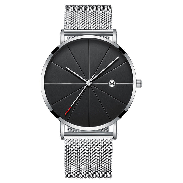 Simple calendar watch male creative waterproof quartz watch Mostore.com
