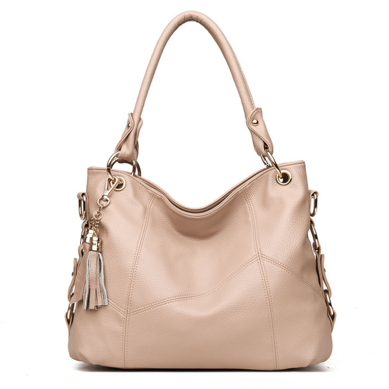 Leather tassel soft leather shoulder bag Mostore.com
