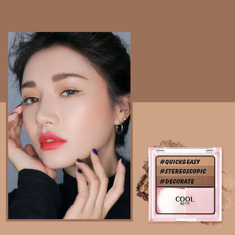New Contouring Pan Powder Tricolor Highlight Shadow Mostore.com