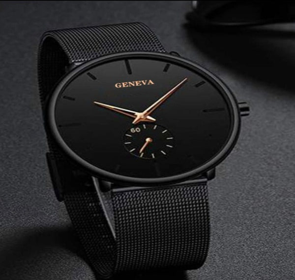 Men Quartz Watch Relojes De Hombre Minimalist Ultra Stainless Steel Band Watches Mostore.com