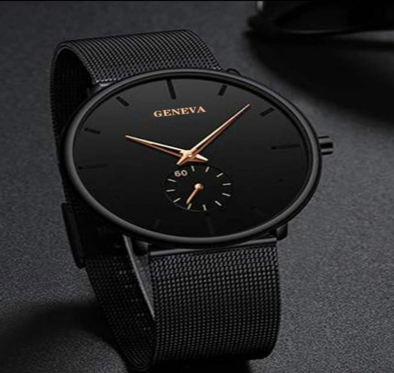 Men Quartz Watch Relojes De Hombre Minimalist Ultra Stainless Steel Band Watches Mostore.com