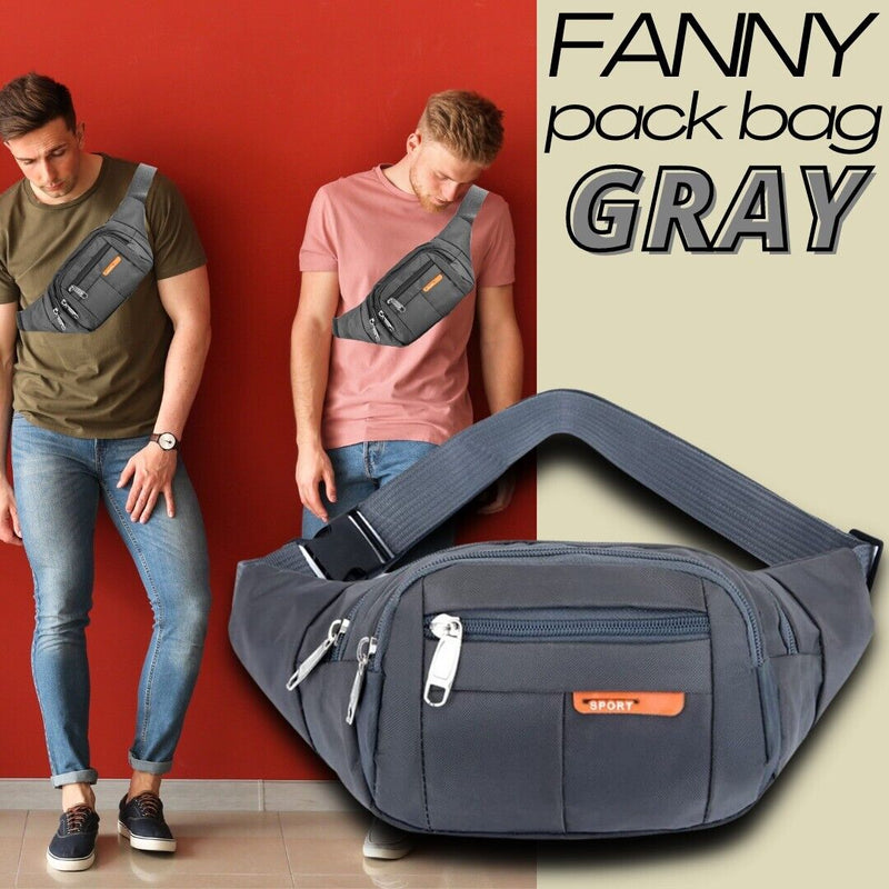 Men Women Fanny Pack Belt Waist Bag Cross Body Sling Shoulder Travel Sport Pouch Mostore.com