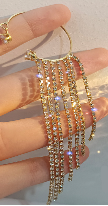 Fashionable And Simple Long Tassel Earrings Mostore.com