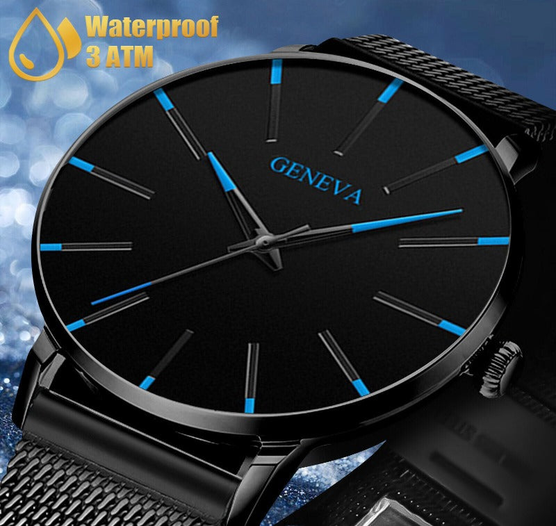 Waterproof Men's Watch Stainless Steel Quartz Analog Wristwatches Sport Fashion Mostore.com