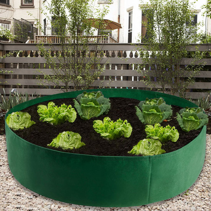 Garden Raised Bed Round Planting Container Grow Bags Fabric Planter Pot For Plants Nursery Pot Mostore.com