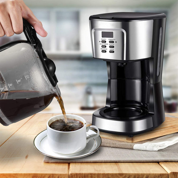 Drip Coffee Machine Drip Coffee Maker Compact Coffee Pot Brewer With Keep Warm And Auto-Shut Off Function Mostore.com