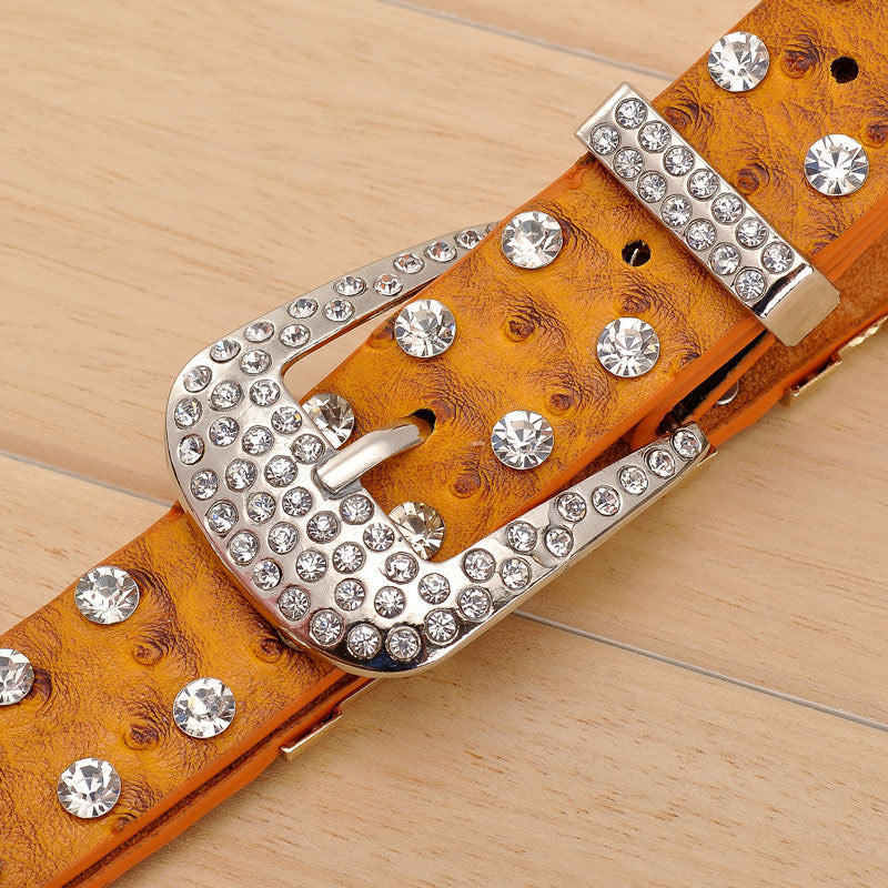 Decorative Fashion Wide Rhinestone Full Diamond Belt