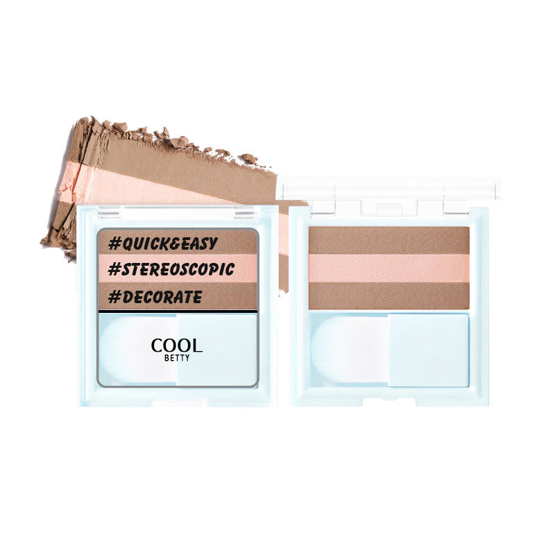 New Contouring Pan Powder Tricolor Highlight Shadow Mostore.com