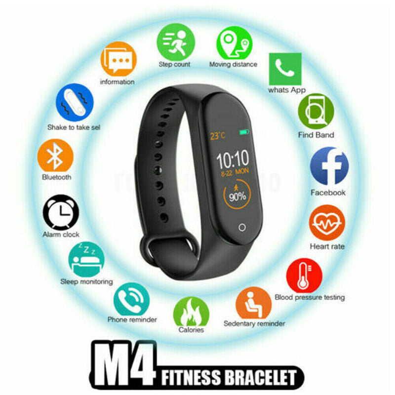 M Smart Watch Band Blood Pressure Bracelet Wristband Fitness Tracker Heart Rate Mostore.com