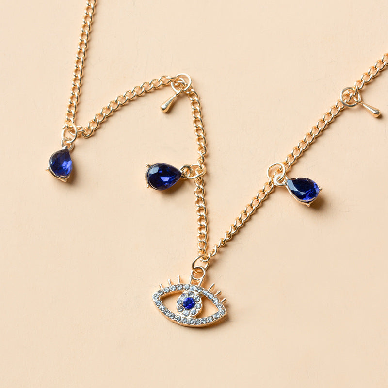 Gold Plated Devil's  Crystal Necklace Mostore.com