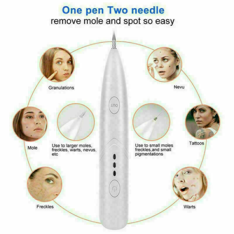 Ion Laser Freckle Skin Mole Dark Spot Remover Face Wart Tag Tattoo Removal Pen Mostore.com