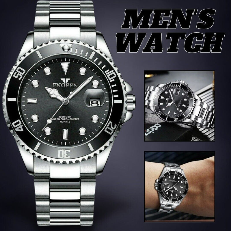 Men's Watch Relojes De Hombre Stainless Steel Quartz Luminous Classic Watches Mostore.com