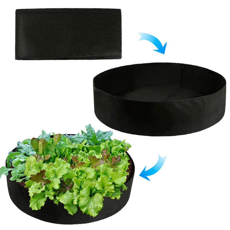 Garden Raised Bed Round Planting Container Grow Bags Fabric Planter Pot For Plants Nursery Pot Mostore.com