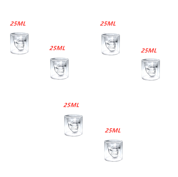 Skull Skull Double Transparent Glass Mostore.com