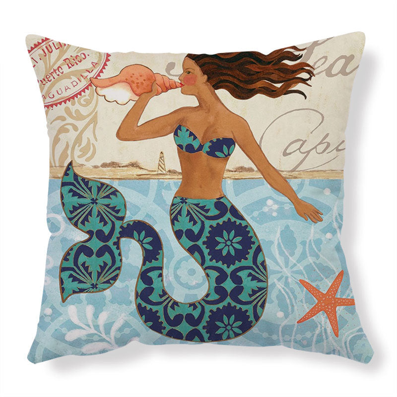 Cushion Covers Sea Turtle Printed Throw Pillow Cases For Home Decor Sofa Chair Seat Mostore.com
