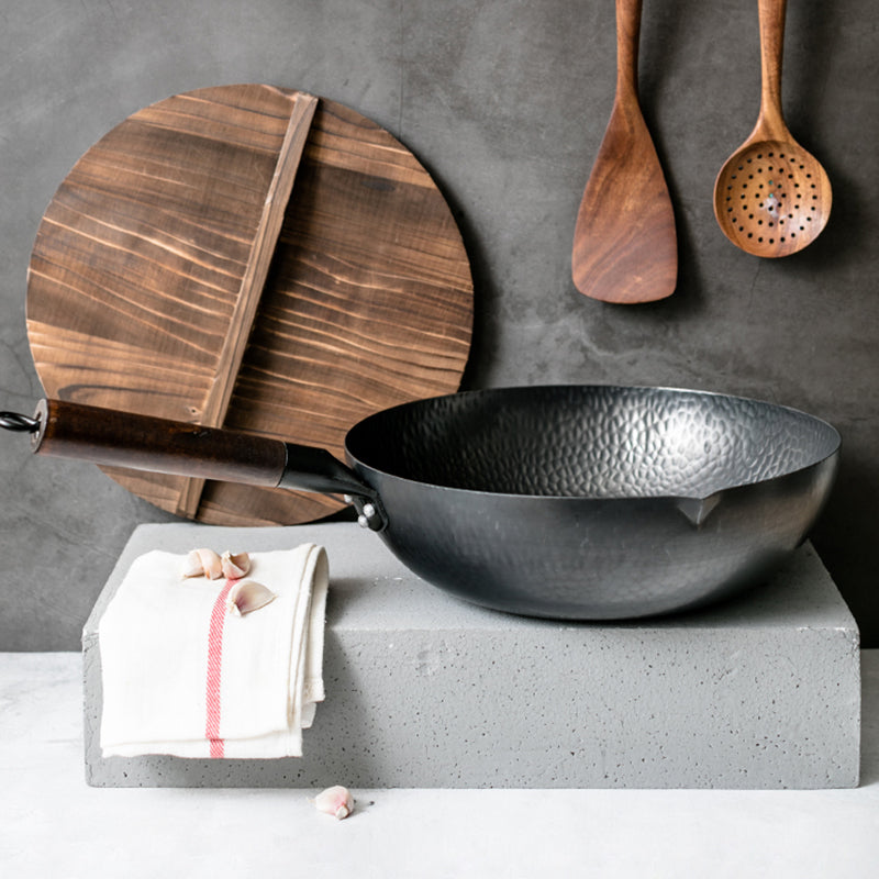 Iron Pan Traditional Iron Wok Handmade Mostore.com