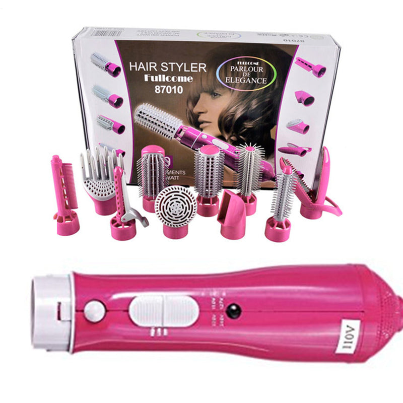 7 in 1Multi-functional Hot Air Comb Dry  Care One Step Hair Dryer Salon Collection Hair Straight Curler Two Use Mostore.com