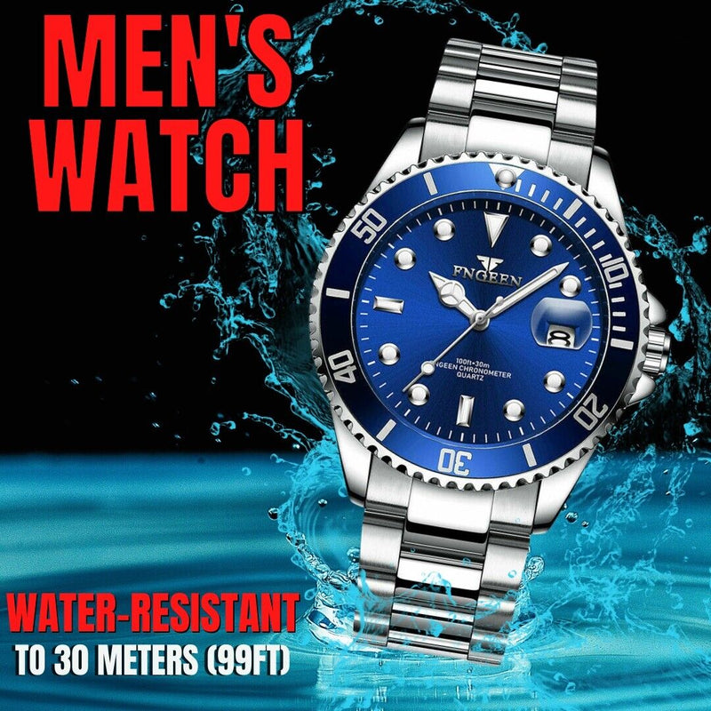 Men's Watch Relojes De Hombre Stainless Steel Quartz Luminous Classic Watches Mostore.com