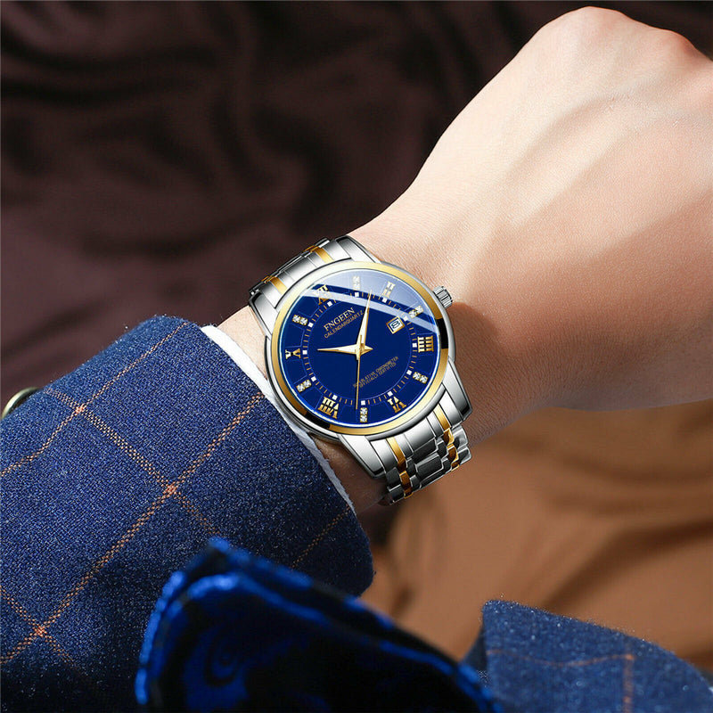 Stainless Steel Watch For MEN Quartz Luminous Classic Watches For Father Elderly Mostore.com