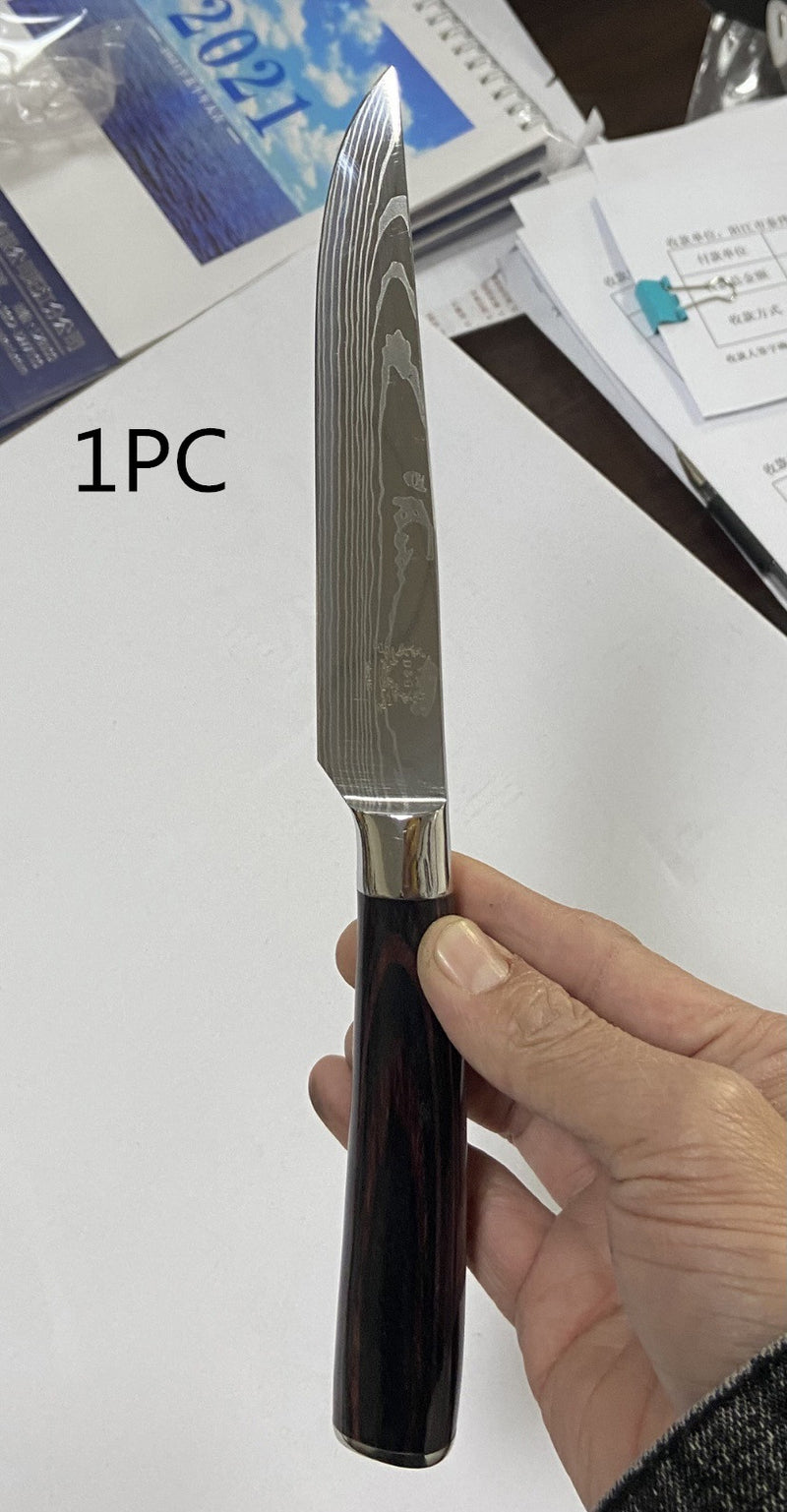 Color Wooden Handle Steak Knife Stainless Steel Western Kitchen Knives Kitchen Fruit Knife Mostore.com