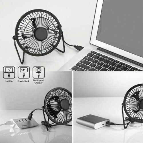 USB Desk Table Fan Personal Small Air Circulator Quiet Mini Portable Retro Fan American Varieties