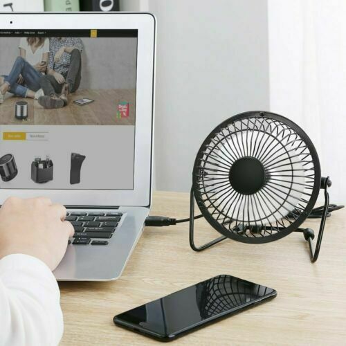 USB Desk Table Fan Personal Small Air Circulator Quiet Mini Portable Retro Fan American Varieties