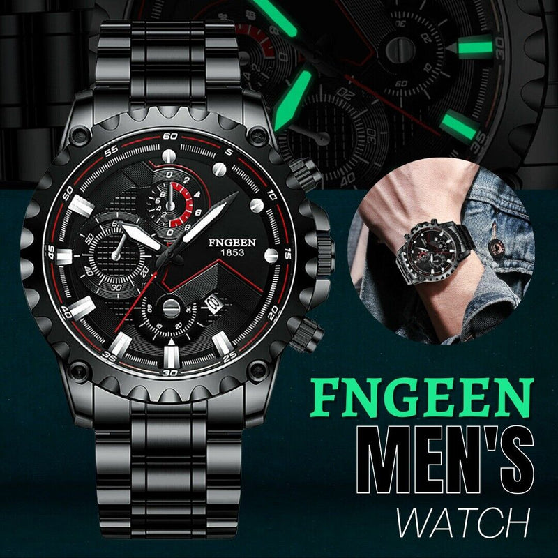 Waterproof Men's Watch Classic Stainless Steel Quartz Luminous Luxury Wristwatch Mostore.com