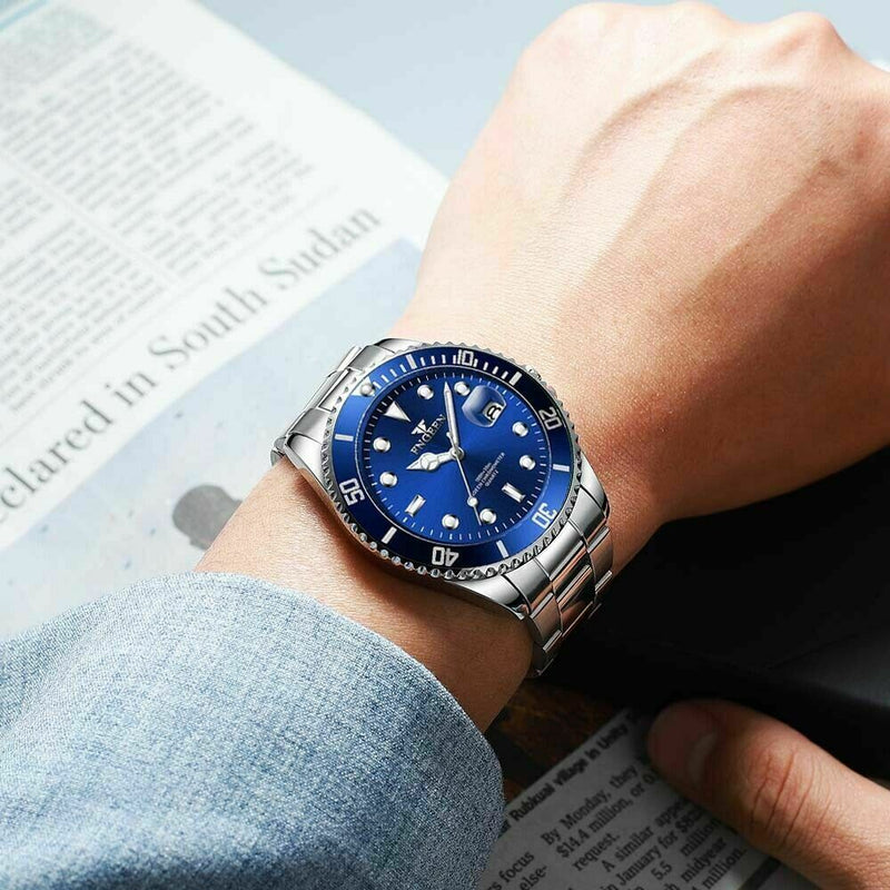 Men's Watch Relojes De Hombre Stainless Steel Quartz Luminous Classic Watches Mostore.com