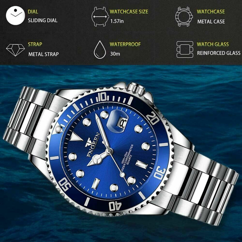 Men's Watch Relojes De Hombre Stainless Steel Quartz Luminous Classic Watches Mostore.com