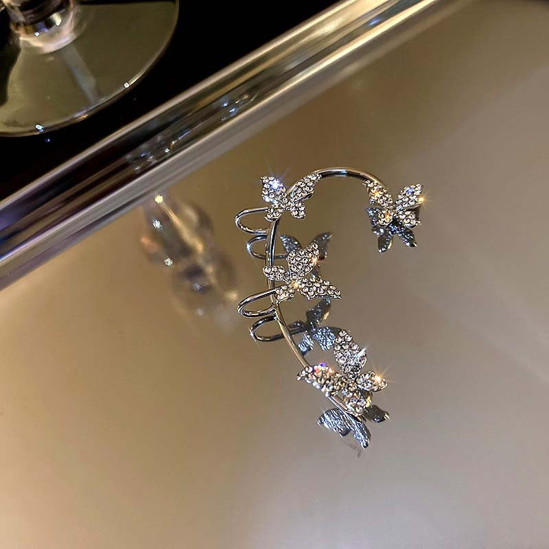 Korea Diamond Butterfly Ear Hook Without Pierced Bone Clip Mostore.com