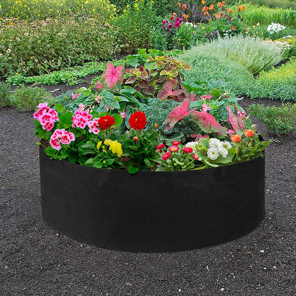Garden Raised Bed Round Planting Container Grow Bags Fabric Planter Pot For Plants Nursery Pot Mostore.com