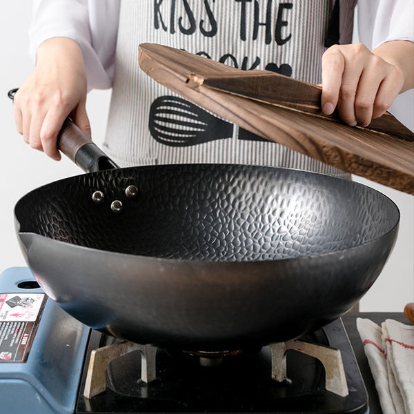 Iron Pan Traditional Iron Wok Handmade Mostore.com