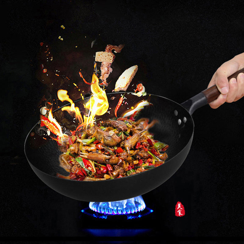 Iron Pan Traditional Iron Wok Handmade Mostore.com
